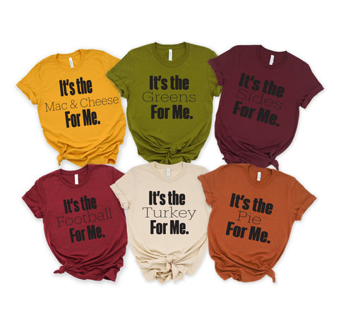 mock up of shirts behind a white background of matching shirts for family and thanksgiving time, cute holiday matching shirts f